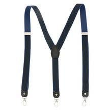 2.5cm Width Patched Color Solid Creative 3 Hooks Buckle Easy Use Suspender Strap Braces Black Leather Cowhide 2024 - buy cheap