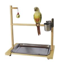 Bird Playground,Birdcage Parrot Perch Playstand Tabletop Feeder Cup Bowl Tray for Small Medium Conure Cockatiel Parakeet Finch 2024 - buy cheap