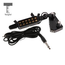 Tooyful 1 Set Acoustic Guitar Soundhole Pickup Transducer With Tone Volume Control & 6.35mm 3.5mm Cable 2024 - buy cheap