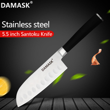 Damask-cuchillos de cocina de acero inoxidable 3cr13, 5,5 pulgadas, Santoku, Utilidad de pelado afilado, Chef, rebanador de pan, accesorio de cocina 2024 - compra barato