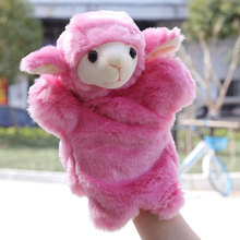 Children's student plush hand puppet small toy sheep hand puppet animal shape gloves doll toy 2024 - buy cheap