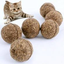 100% натуральные игрушки для кошек кошачьи Мячи здоровые забавные лакомства для кошек котенок 2024 - купить недорого