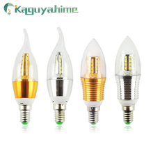 Kaguyahime LED Candle Bulb E14 Golden Aluminum 9W 12W LED Light 220V Led Lamp Cool Warm White Lampada Bombillas Lumiere 2024 - buy cheap