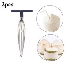 2PCS Coconut Opener Black Coconut Opener Tool Coconut Drilling Tool Stainless Steel Coconut Knife Gift Fruit Openers Tools 2024 - buy cheap