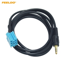FEELDO Автомобильное CD-радио аудио 3,5 мм 8-контактный разъем AUX кабель входной адаптер для Mercedes Benz Smart 450 AUX проводной кабель #5803 2024 - купить недорого
