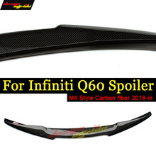 For Infiniti Q60 Tail Rear Spoiler Rear Trunk Tail wing AEM4 style Carbon fiber Q60 Q60S Rear Spoiler Rear Trunk Tail wing 2018+ 2024 - buy cheap