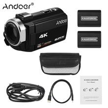 Andoer Portable 4K HD Digital Video Camera Camcorder DV 3" WiFi Connection IR Night Vision Hot Shoe Mount with 2pcs Batteries 2024 - buy cheap