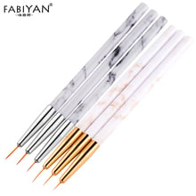 Nail Art 7/9/11mm Liner Brushes Kit UV Gel Tips Manicure Drawing Painting Flower Stripes Lines Design Tools Pen  Marble Pattern 2024 - buy cheap