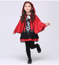 Purim Little Red Riding Hood Costume For Girl Child Christmas Halloween Fairy Tales Fancy Dress 2024 - buy cheap