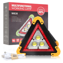 Lanterna triangular de lm, portátil, 4 modos, luz de trabalho, reparo de emergência, tráfego, com 36 leds 2024 - compre barato