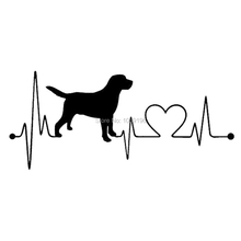 10 x New Creative Lovely Pet Dog Labrador Retriever Heart Beat Reflective Auto Decal Cartoon Car Stickers Car Whole Body Decal 2024 - buy cheap