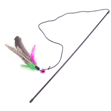Funny Cat Feather Toy Plastic Artificial Colorful Cat Teaser Toy Cat Feather Wand Human And Animal Interactive Toys Pet Supplies 2024 - buy cheap