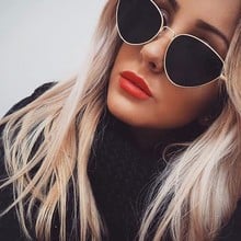 LONSY NEW Cute Sexy Retro Cat Eye Sunglasses Women Vintage Luxury Brand Design Small Sun Glasses Female Oculos de sol UV400 2024 - buy cheap