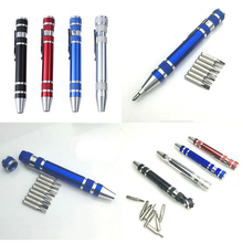 Multi-function Mini Aluminum Precision Pen Screw Driver Screwdriver Set Magnetic Portable Tool Pen with 8 Screwdriver Bits 2024 - buy cheap