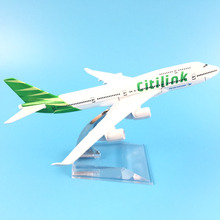 Airplane Model 16cm Citilink Boeing 747 Plane Model Aircraft Model 1:400 Diecast Metal Airplanes Plane Toy 2024 - buy cheap