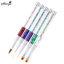 Monja-Extensión de Gel acrílico para uñas, 5 estilos, UV, polvo líquido, pinceles de tallado, rayas francesas, pintura, dibujo 2024 - compra barato