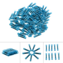 50PCS Blue Heat Shrink Terminals Insulated Waterproof Seal Butt Electrical Wire Crimp Terminals Connector Set 16-14 AWG 2024 - buy cheap