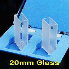 Célula de vidro óptico tampado com fluxo 20mm, para vidro de espectro químico, instrumentos de análise espectral com tampa 2024 - compre barato
