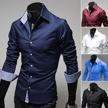 New Fashion Men's Luxury Stylish Casual Dress Shirts Long Sleeve Slim Fit Shirt Men Slim Casual Shirt 2024 - buy cheap