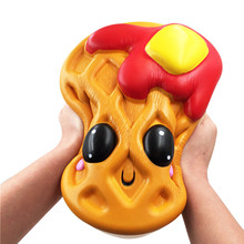 Besegad Soft Squeeze Slow Rising Big Squishy Waffle Cookie Scented Bread Food Jumbo Squishies Relieve Stress Decompression Toy 2024 - buy cheap