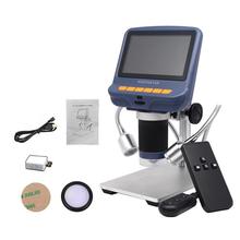 Microscópio digital lcd durável, luz ajustável via usb, com tela hd 2024 - compre barato