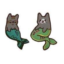 1PCS Exquisite Personality Creative cat Mermaid fashion Patches Patches for Children Clothes Bags Garment Accessories Appliques 2024 - buy cheap