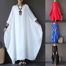 Women´s Boho Long Maxi Dress Loose Beach Holiday Casual Spring Summer Sundress Plus Size 2024 - buy cheap