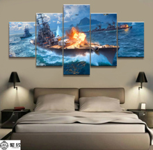 Pôster decorativo de parede, 5 peças, guerra militar, guerra mundial dos barbeiros, pintura em lona, mural, decoração 2024 - compre barato