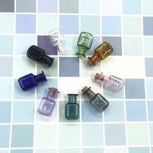 Botellas cuadradas de colores mezclados para decoración de hogar, frascos de vidrio decorativos vacíos con tapón de corcho, Mini contenedor, 1000 unids/lote 2024 - compra barato