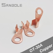 OT-30A Terminal Open Lugs Dia Copper Circular Splice Wire Naked Battery Cable Electrical Connector OT 30A (500PCS) 2024 - buy cheap