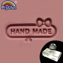 Bow Handmade Soap Stamp Mold Transparent Diy Natural Resin Soap Making Chapter With Handle Acrylic Seal Customize Tools 2024 - buy cheap