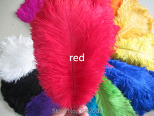 Wholesale 100 pcs Wedding Birthday Party red Ostrich Feather 12-14 inch / 30-35 cm Free Shipping 2024 - buy cheap
