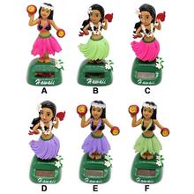 Solar Powered Dancing Hula Girl Swinging Bobble Toy Gift For Car Decoration Novelty Happy Dancing Solar Girls Toys For Children 2024 - buy cheap
