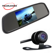 CCD 2CH Video diaplay 4.3 inch Car LCD Rearview Mirror Monitor with Reversing Camera Auto Parking Assistance system 2024 - buy cheap