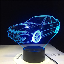 Luz Nocturna 3D para coche, lámpara de mesita de noche con forma de Jeep, USB, decoración interior, ambiente, regalo de cumpleaños, AW-2736 2024 - compra barato