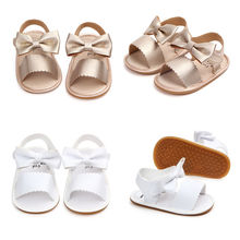 Sandálias com nó para meninas, sapatos de verão para recém-nascidos e bebês, com sola macia de berço, pré-andador, 2019 2024 - compre barato