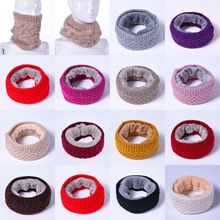 Bufanda de anillo corto para mujer, chal cálido de lana suave, 13 colores, para invierno 2024 - compra barato