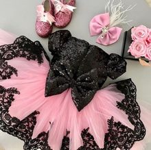 Цветочное кружевное платье-пачка для новорожденных девочек с блестками и бантом, летнее платье принцессы для маленьких девочек, праздничные платья на день рождения, свадьбу 2024 - купить недорого