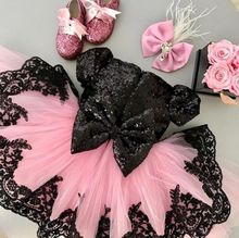 Flower Lace Baby Girl Sequins Bow Tutu Dress Toddler Girls Kids Summer Princess Vestidos Birthday Wedding Pageant Party Dresses 2024 - buy cheap