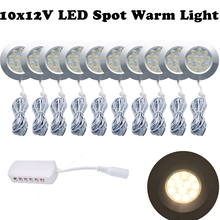 10x12V 3W LED Spot Cabinet Light Interior Warm Lamp For Transporter Van Boat Car RV LED Interior Warm Light 3000K 2024 - buy cheap