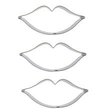 Big Lips shape 3 piece Cookie cutting molds,  baking tools, cake decorating soft candy tools. 2024 - buy cheap