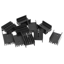 10 Pcs 21x15x11mm Black Aluminum Heat Sink for TO-220 Mosfet Transistors 2024 - buy cheap