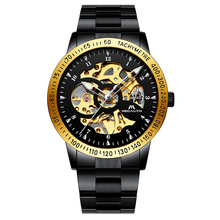 MEGALITH Luxury Hollow Automatic Mechanical Watch Mens Waterproof Stainless Steel Black Gold Case Sport Business Watches Clock 2024 - buy cheap