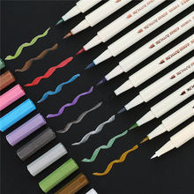 Colored STA  Metallic Marker Pen School art supplies Scrapbooking Crafts Soft brush pen fineliner permanent Stationery 04312 2024 - buy cheap