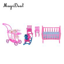 Plastic Cradle Baby Chair Rocking Horse Stroller Model For   Kelly Doll Bedroom Decoration 2024 - buy cheap