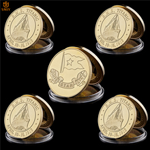5Pcs/Lot Gold Plated Metal Souvenir 1912R.M.S Titanic White Star Line Memorial Victim Replica Metal Coin Collection And Gift 2024 - buy cheap