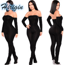 Summer Women Clothes 2019 New Summer Women Sexy Ladies Off Shoulder Long Sleeve Black Jumpsuits Trousers 2024 - buy cheap