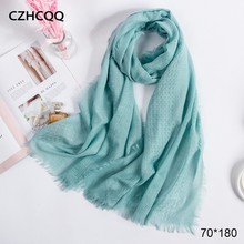 Long Cotton Scarf Women Muslin Hijab Foulard Femme Snood Soft Stoles Beach Chiffon Plaid Shawls Women Scarf For Ladies 2019 2024 - buy cheap