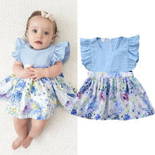 Baby Dress 0-24M Newborn Infant Girls Ruffles Sleeveless Patchwork Floral Tutu Princess Girl Pageant Birthday Parry Dresses 2024 - buy cheap