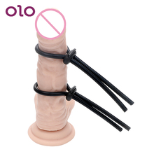 OLO 1 Pair Cock Rings Sex Toys for Men Male Penis Extender Erotic Time Delay Ejaculation Adjustable Penis Enlargerment 2024 - buy cheap